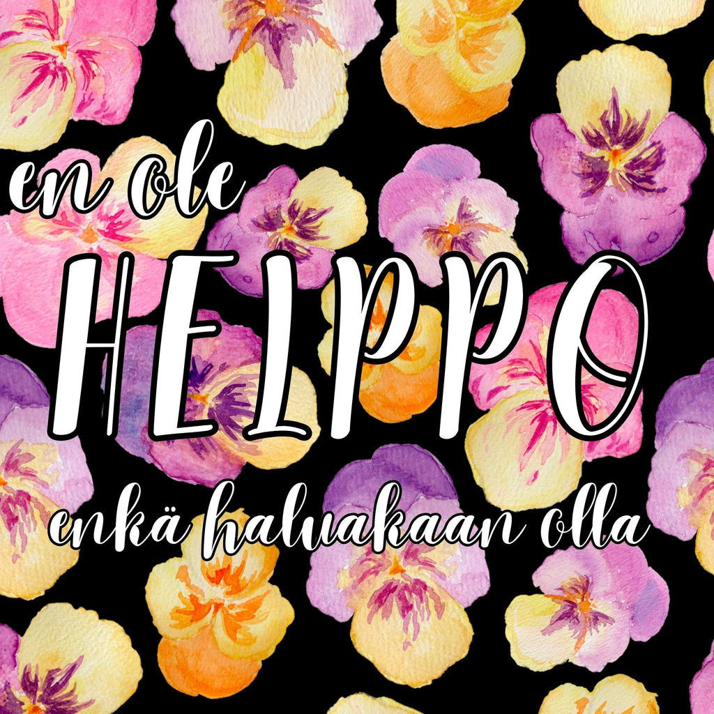 En ole helppo enkä haluakaan olle - termarimuki, musta