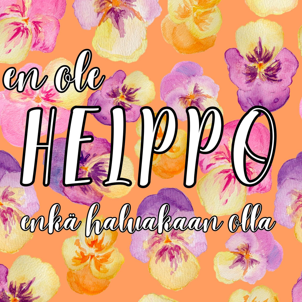 En ole helppo enkä haluakaan olle - termarimuki, oranssi