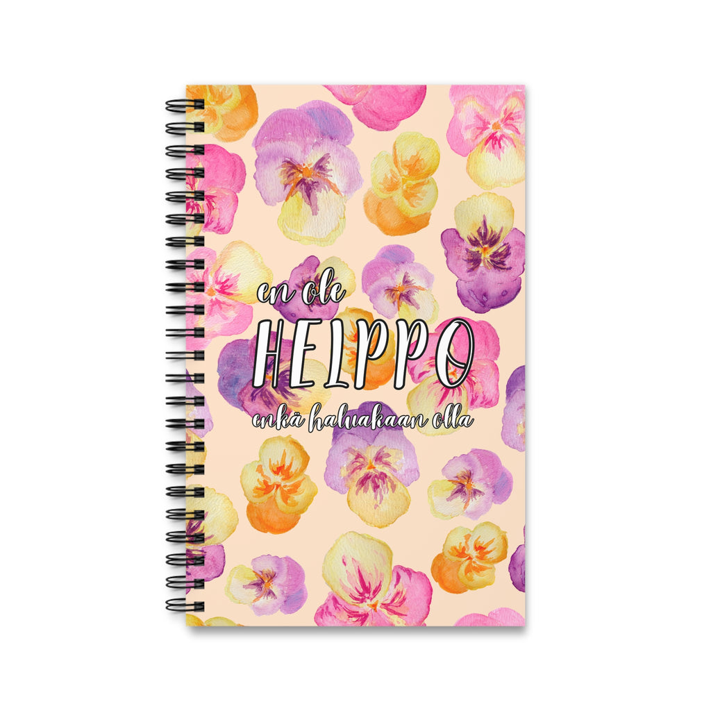 En ole helppo enkä haluakaan olla - muistivihko, beige