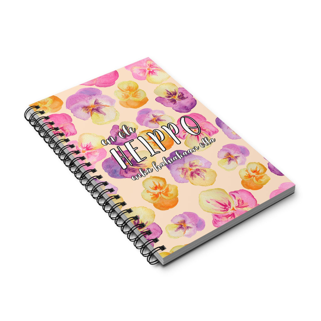 En ole helppo enkä haluakaan olla - muistivihko, beige