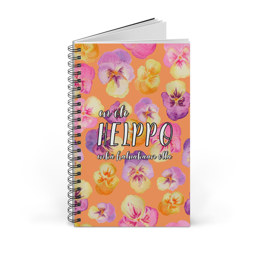 En ole helppo enkä haluakaan olla - muistivihko, oranssi