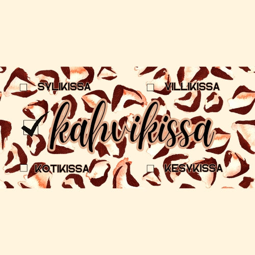 Kahvikissa - muki, beige