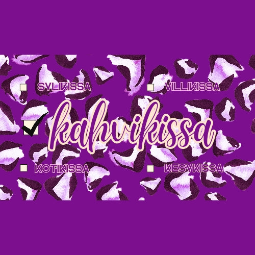 Kahvikissa - muki, liila