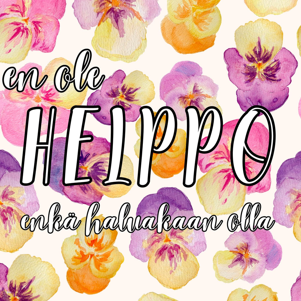 En ole helppo enkä haluakaan olle - termarimuki, vaalea