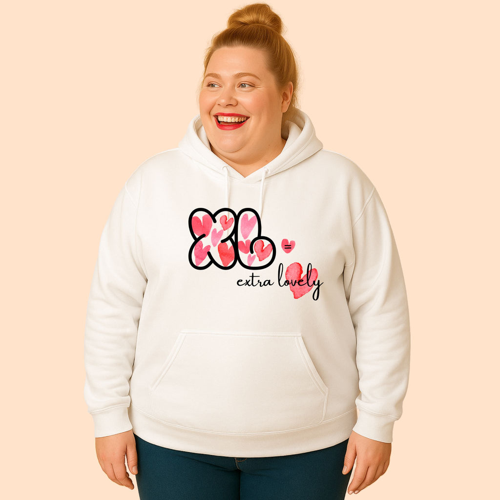 Xtra Lovely - huppari, mustapohjainen printti, useita värejä