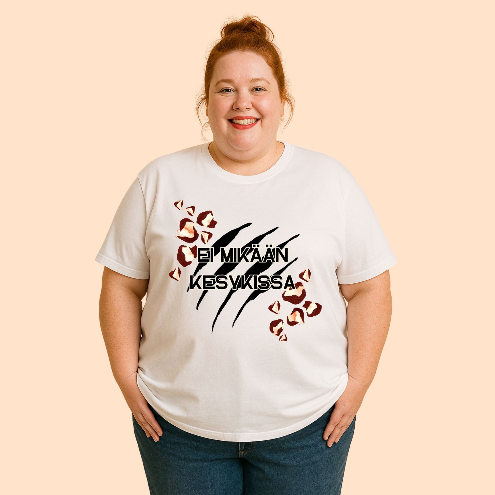 Ei mikään kesykissa - T-paita, musta printti