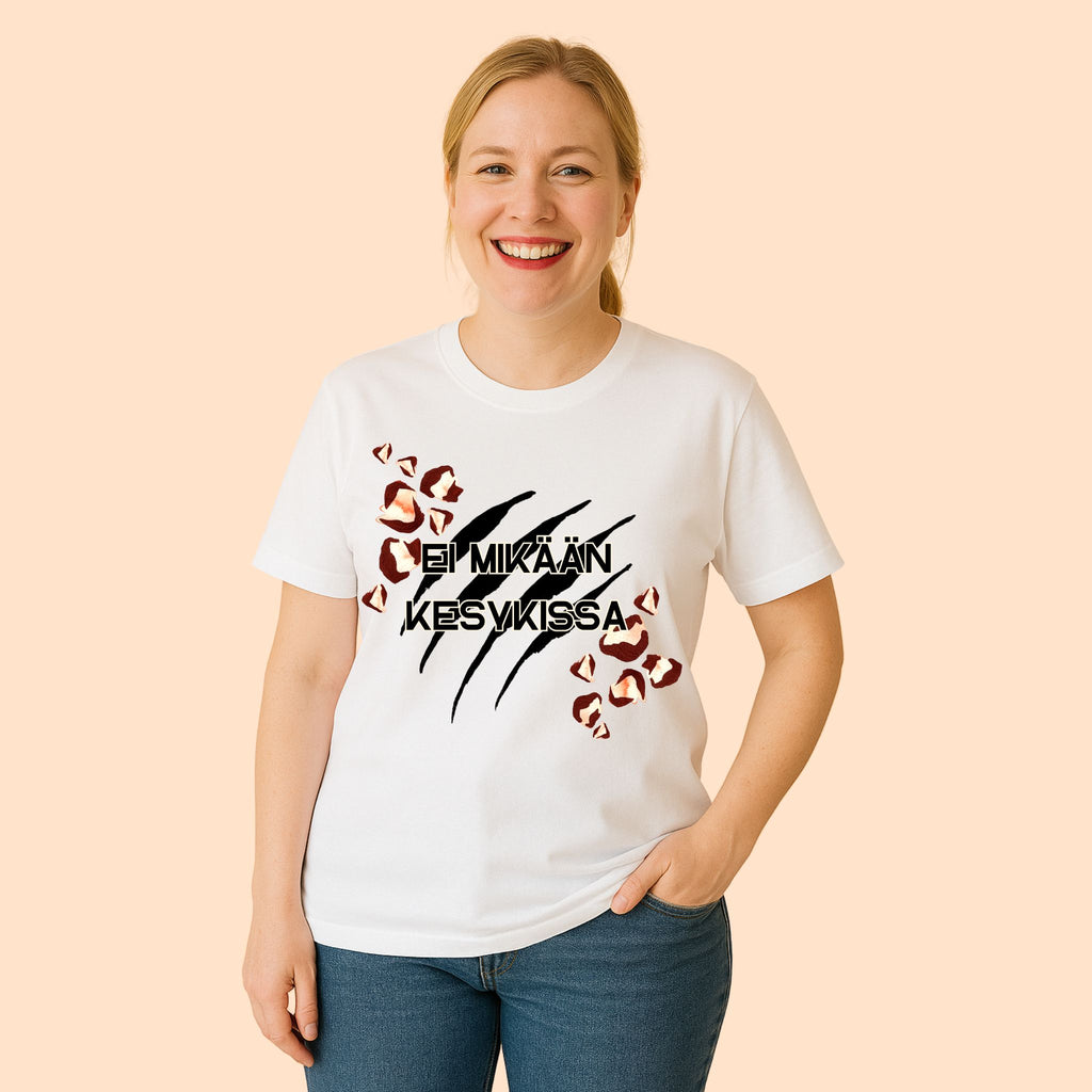 Ei mikään kesykissa - T-paita, musta printti