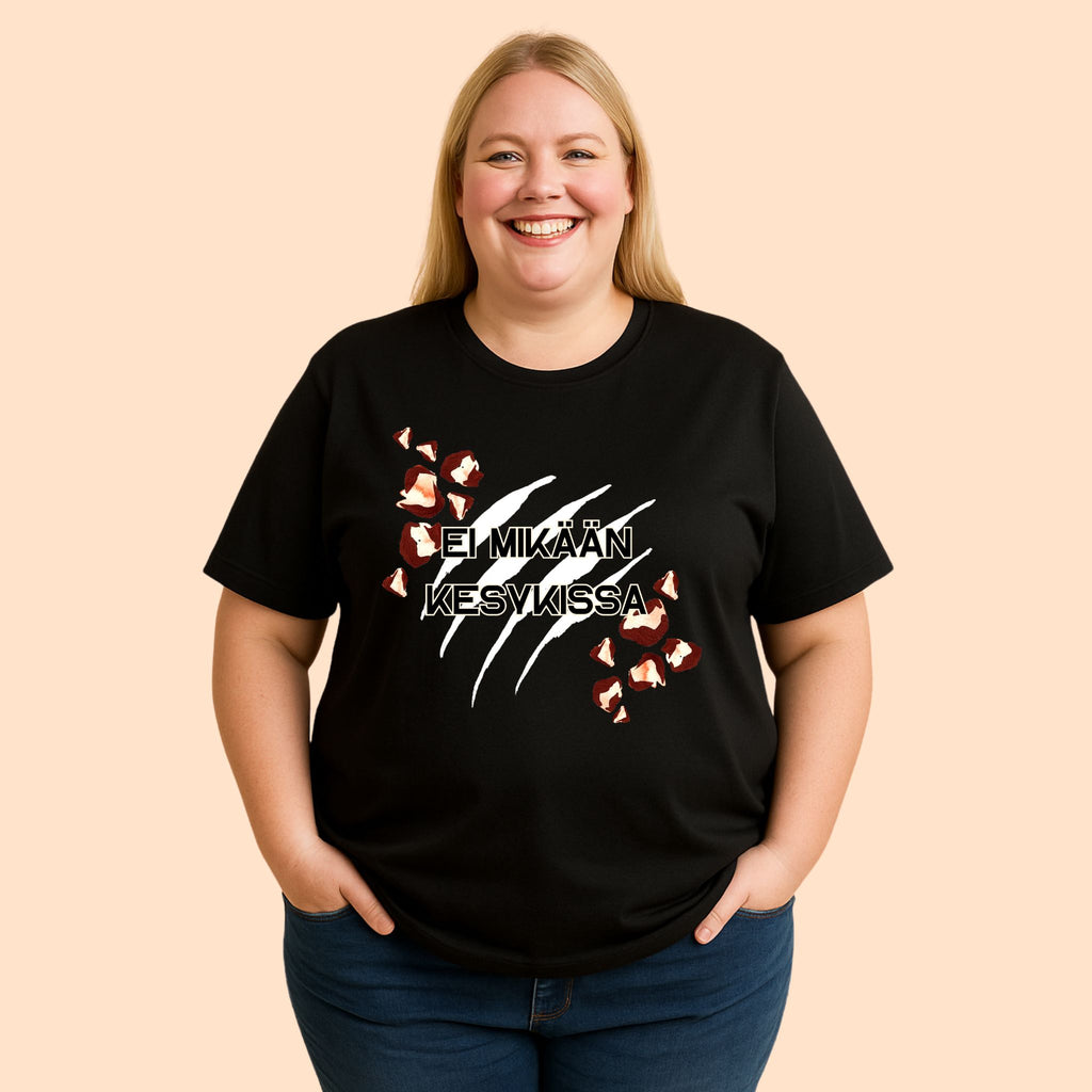 Ei mikään kesykissa - T-paita, valkoinen printti