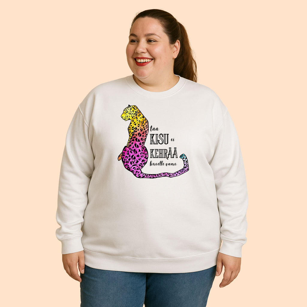 Tää kisu ei kehrää kenelle vaan - collari, pinkki printti, useita värejä